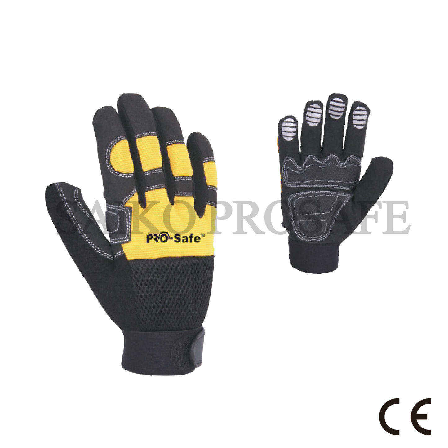 Mechanic Work Gloves Full Palm Protection Working Gloves with Padded Leather  KM0947