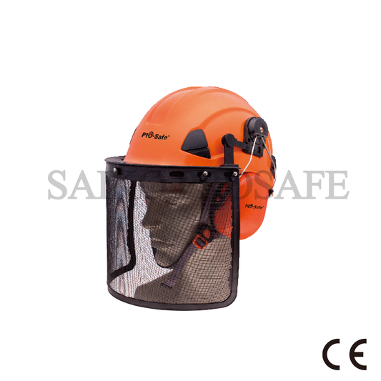 Super High quality Safety Helmet with Face Shield -  mesh visor and earmuffs- KM1504114